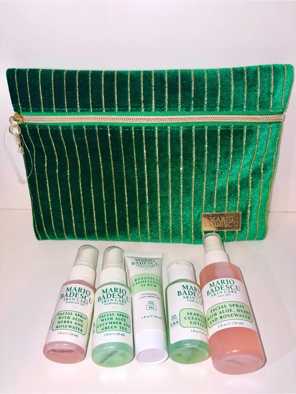 Mario Badescu Skincare Regimen Set and Clutch / Travel Case